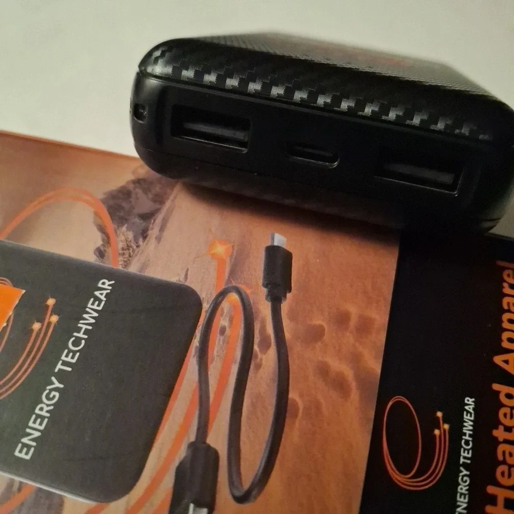 Portable Power Bank 12000mAh USB Charger Heated Vest Jacket 3.8V Battery Pack